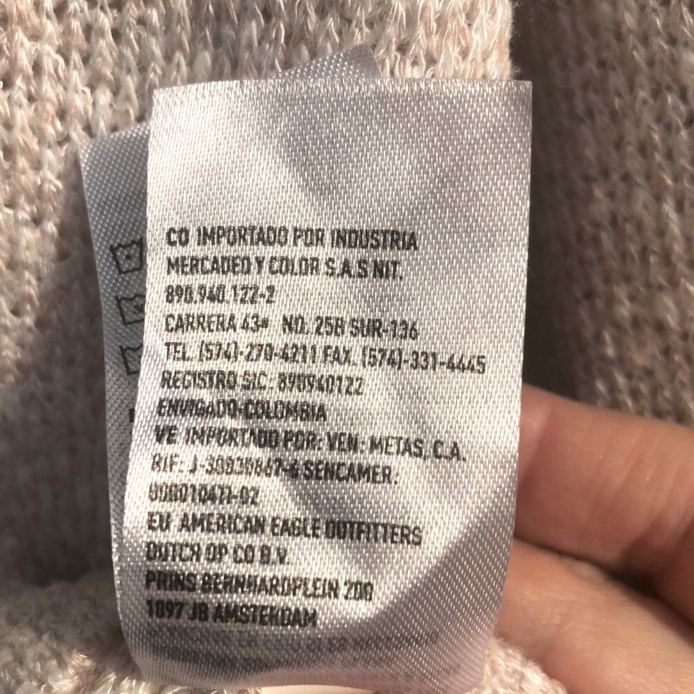 American Eagle cotton sweater with lace accent, Sm - Picture 7 of 7